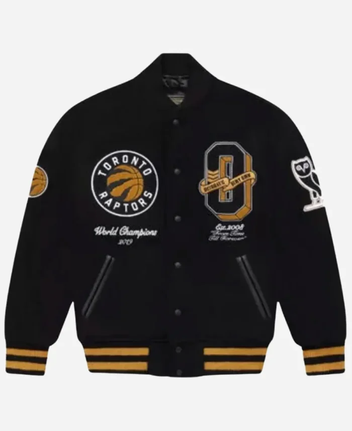 NBA Toronto Raptors October’s Very Own Wool Black Varsity Jacket