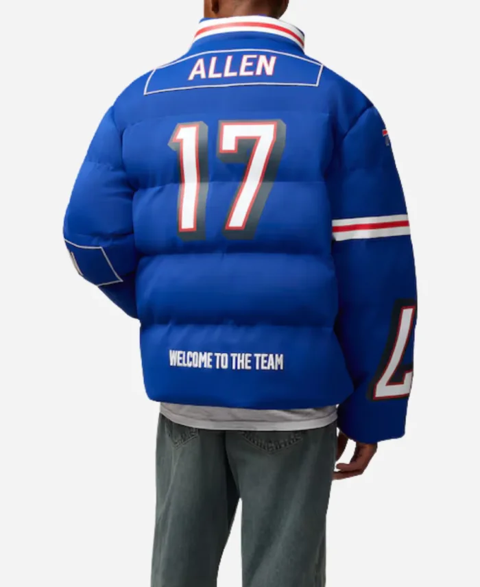 NFL Josh Allen Buffalo Bills Off Season Blue Puffer Jacket