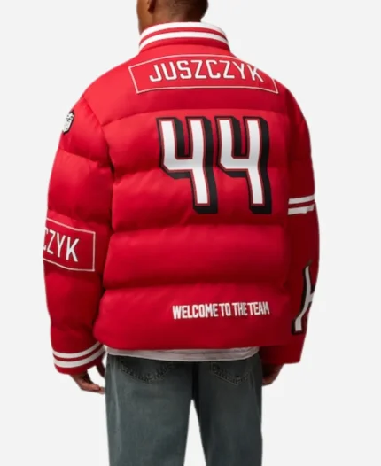 NFL Kyle Juszczyk San Francisco 49ers Off Season Red Puffer Jacket