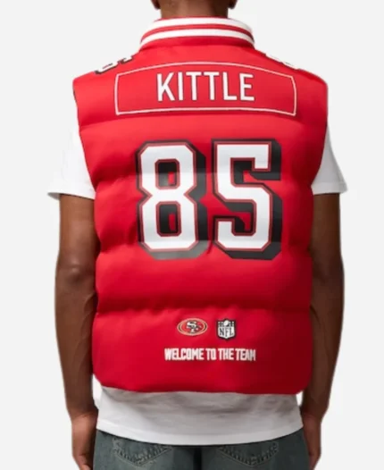 NFL San Francisco 49ers George Kittle Off Season Scarlet Puffer Vest