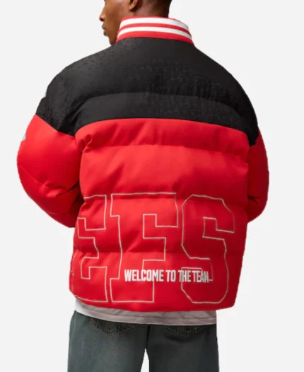 NFL Team Kansas City Chiefs Off Season Red And Black Puffer Jacket