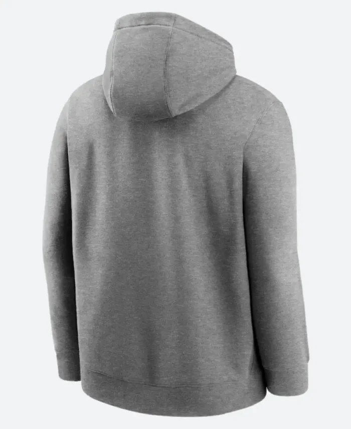 New England Patriots Heather Charcoal Hoodie Back