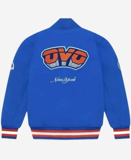 New York Knicks October’s Very Own Blue Wool Varsity Jacket