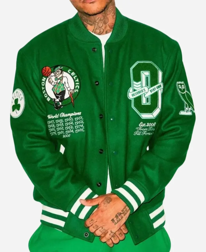 OVO Boston Celtics Varsity Green Jacket