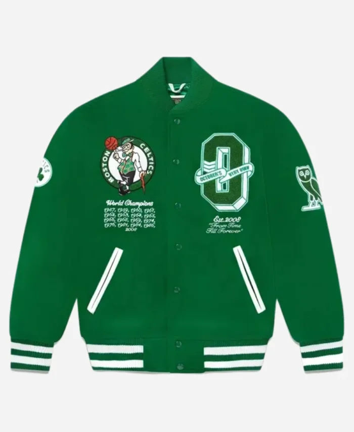 OVO Boston Celtics Varsity Green Wool Jacket