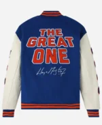 OVO Gretzky Blue Varsity Jacket Back