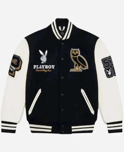 OVO Playboy Varsity Black Jacket