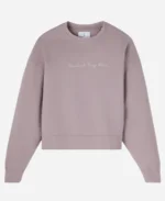 OVO Script Fleece Purple Crewneck Sweatshirt For Womens