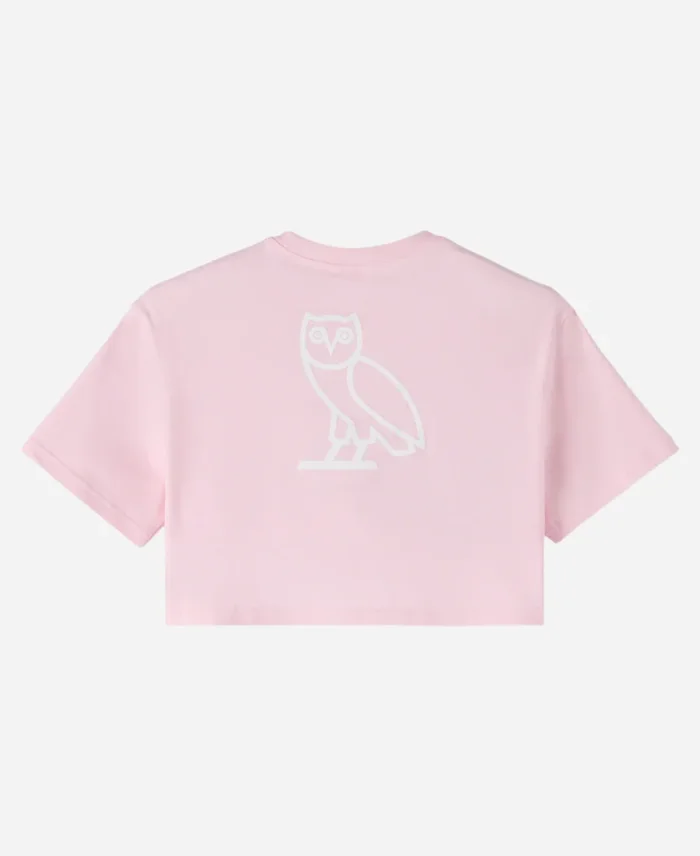 OVO The October Issue Cropped Pink T-Shirt