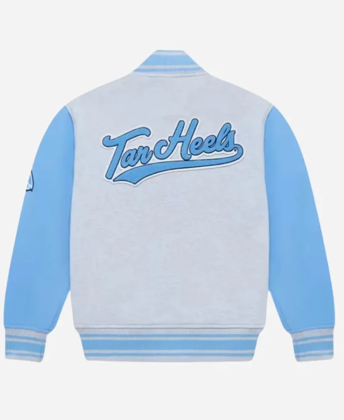 OVO X Drake North Carolina Grey & Sky Blue Varsity Jacket