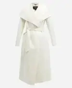 Olympia Lawrence White Draped Coat