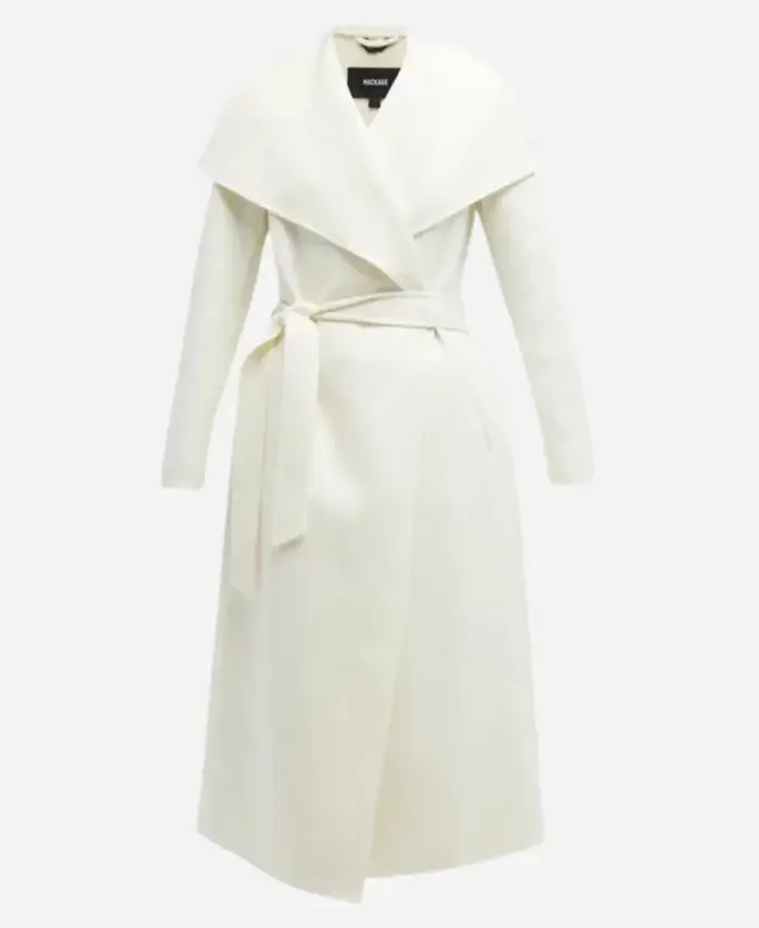 Olympia Lawrence White Draped Coat