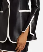 Only Murders In The Building S4 Bev Melon Leather Blazer For Sale