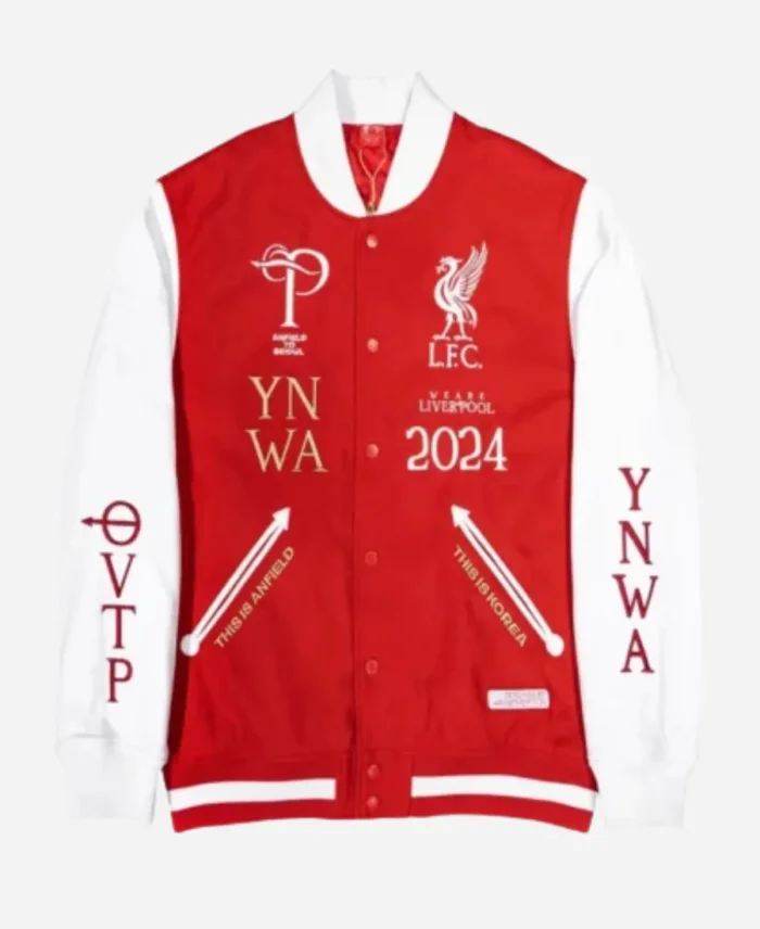 P x Liverpool FC 2024 Red Varsity Jacket