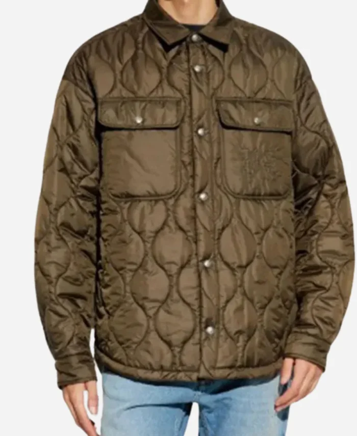 Palm Angels Brown Quilted Jacket