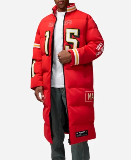 Patrick Mahomes Chiefs Off Season Puffer Long Coat