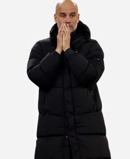 Pep Guardiola Black Puffer Coat