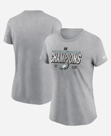 Philadelphia Eagles NFC Champions Grey T-Shirt Front Back