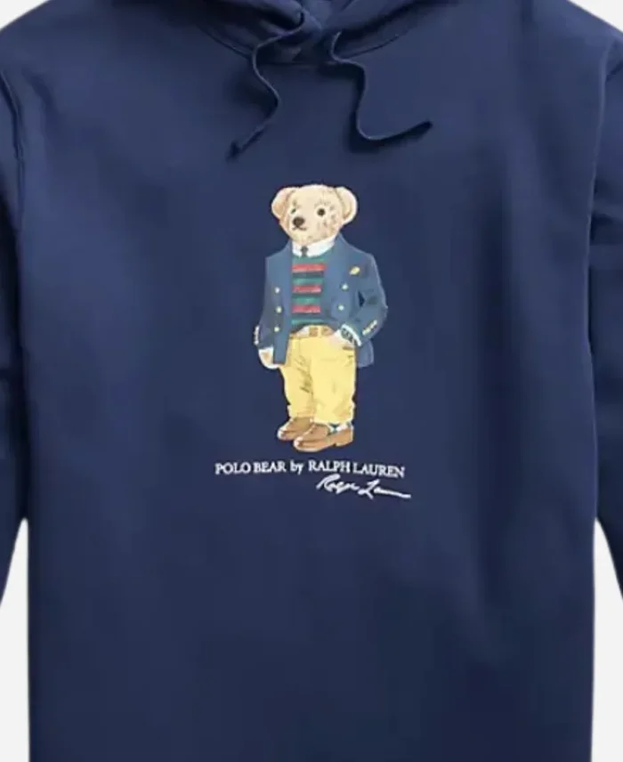 Polo Ralph Lauren Bear Pullover Navy Blue Hoodie For Unisex