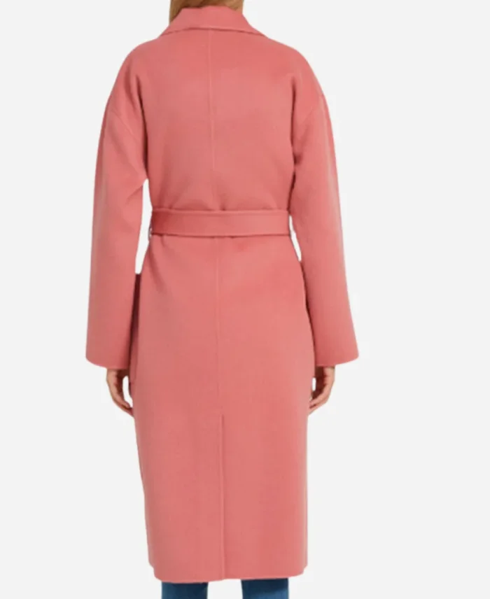 Priscilla Women Pink Wool Coat For Sale