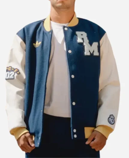 Real Madrid Blue Varsity Jacket