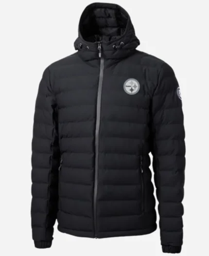 Russell Wilson Pittsburg Steelers Black Puffer Jacket