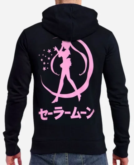 Sailor Moon Black Hoodie Back
