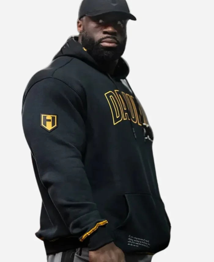 Samson Dauda Bodybuilding Workout Pullover Black Hoodie