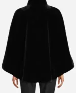 Selena Gomez Tv Series Only Murders In The Building Mabel Black Fur Poncho Coat