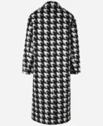 Selena Gomez Tv Series Only Murders in the Building Mabel Mora Houndstooth Black & White Long Trench Coat