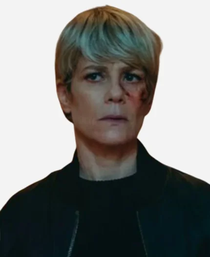 Selma Tv Series Furies 2024 Marina Foïs Black Bomber Jacket
