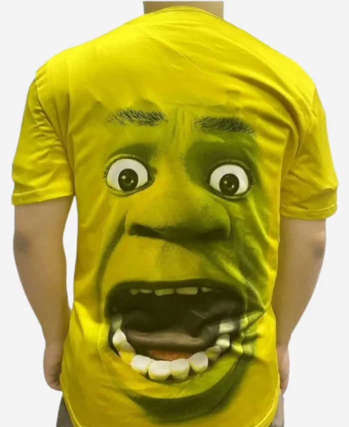 Shrek Printed Green Cotton T-Shirt For Unisex