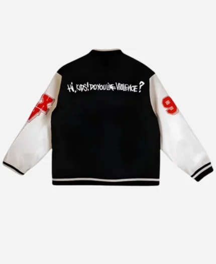 Slim Shady LP 25th Anniversary Eminem Detroit SSLP25 Black and White Varsity Jacket For Sale