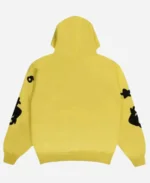 Sp5der Gold Beluga Yellow Fleece Pullover Hoodie For Unisex