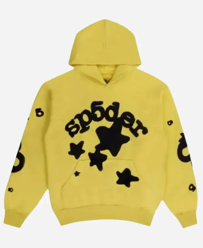 Sp5der Gold Beluga Yellow Pullover Hoodie