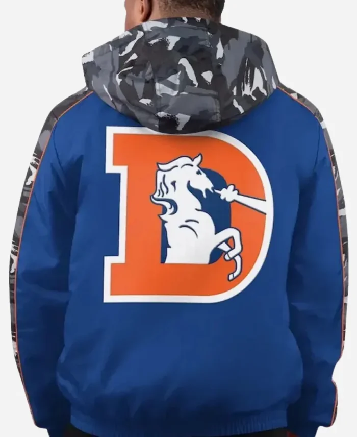 Starter Navy Denver Broncos Thursday Night Gridiron Full-Zip Hoodie Jacket