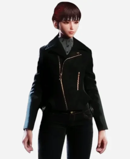 Stellar Blade 2024 Eve Black Biker Leather Jacket