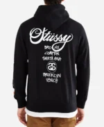 Stussy World Flags Black Hoodie Back