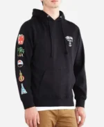 Stussy World Flags Black Hoodie Front