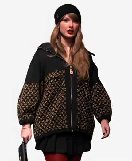 Taylor Swift Chiefs vs Bills 2025 AFC Championship LV Black Jacket