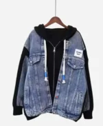 Taylor Tomlinson After Midnight 2024 Hooded Patchwork Denim Jacket