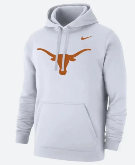 Texas Longhorns White Pullover Hoodie Front