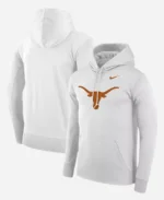 Texas Longhorns White Pullover Hoodie Front Back