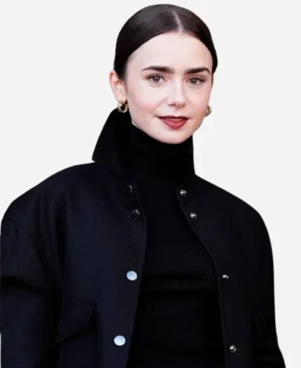 The Dior Cruise Fashion Show 2025 Lily Collins Black Jacket