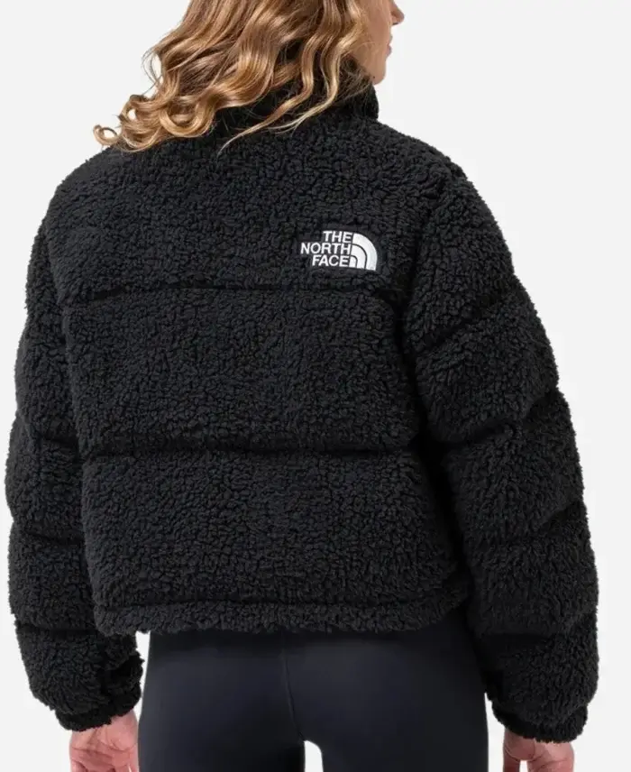 The North Face Nuptse High Pile Down Black Puffer Jacket For Sale
