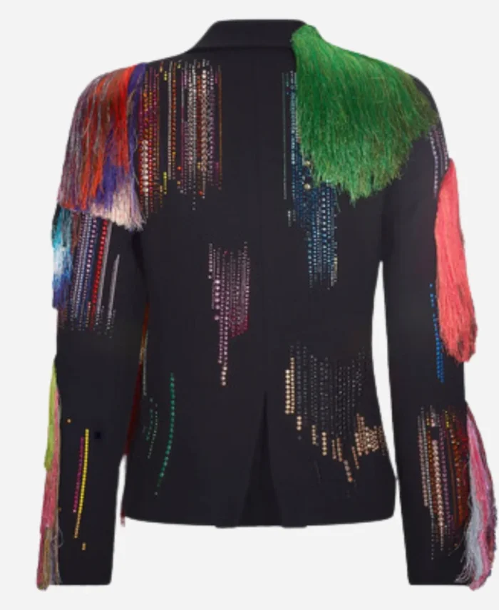 The Today Show 2024 Elizabeth Kahane Multi-Color Fringed Jacket