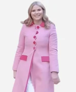 The Today Show 2025 Jenna Bush Hager Pink Scallop Coat