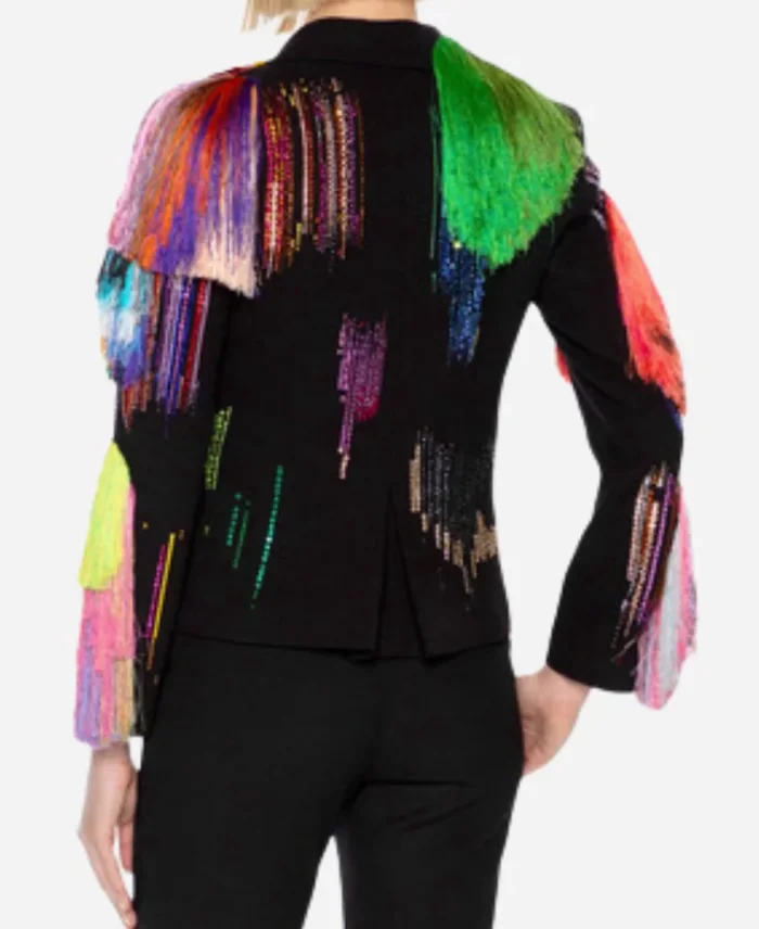 The Today Show Elizabeth Kahane Multi-Color Fringed Jacket