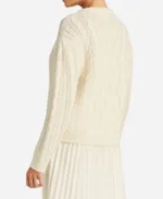 The Today Show Hoda Kotb White Cable Knitted Cardigan