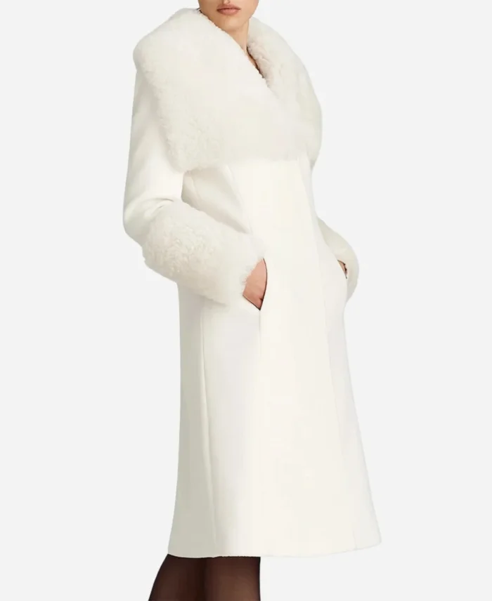 The Today Show Keltie Knight White Fur Coat